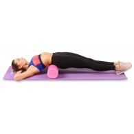 Ролик массажный для йоги INDIGO Foam roll IN021 45*15 см Черный